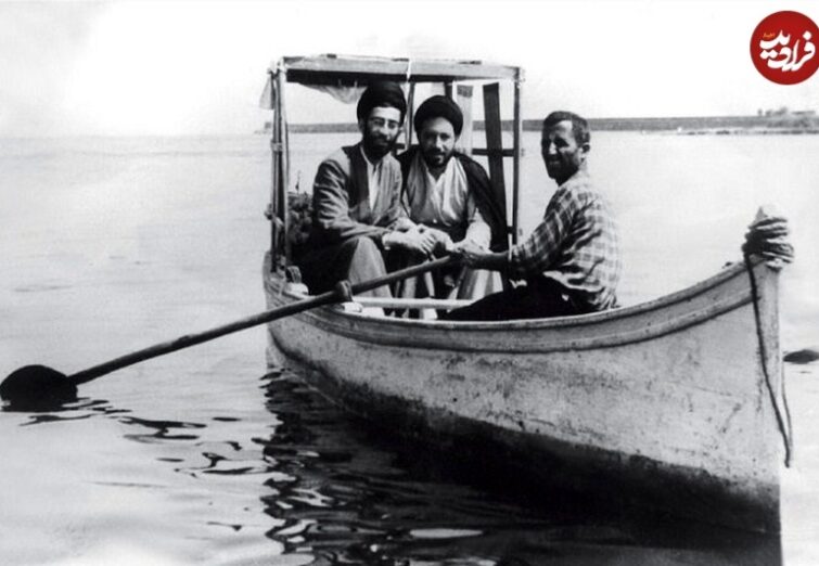 رهبر انقلاب در ۲۴ سالگی سوار بر قایق در تالاب انزلی +عکس