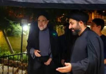 حضور سید محمد خاتمی در مراسم عزاداری شب تاسوعا دارالزهرا